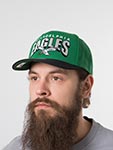 Бейсболка MITCHELL NESS арт. HHSS6641-PEAYYPPPGREN Philadelphia Eagles NFL (зеленый / черный)